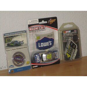 Wholesale Nascar Lot of  Jimmie Johnson Coin Car Hood Magnets Premier Keychain